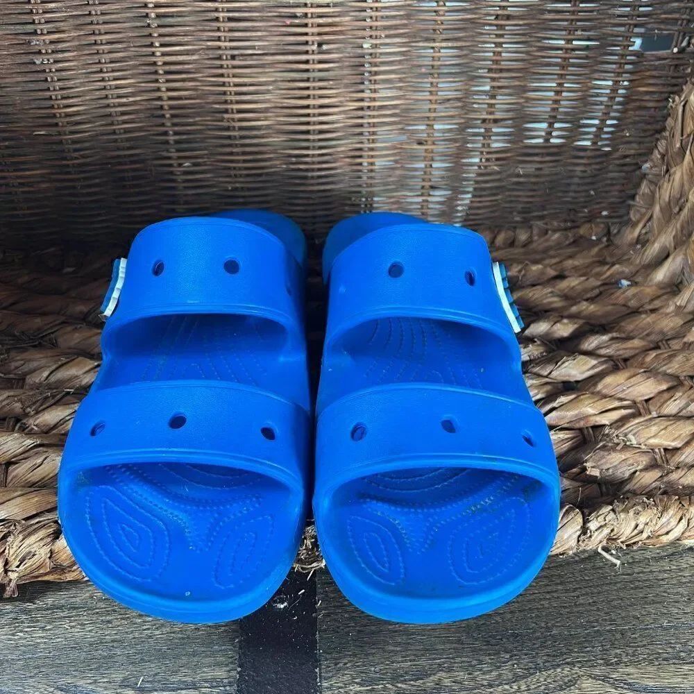 Crocs Men's Blue Slip On‎ 2 Strap Classic Sandals Size 13